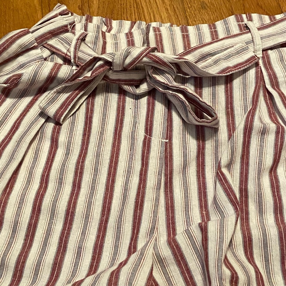 colorful striped flowy shorts